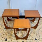 Teak trundle coffee table