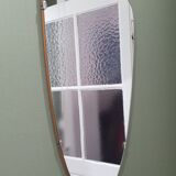 Mirror "rear-view mirror" of the 50s/60s, 74x34 cm