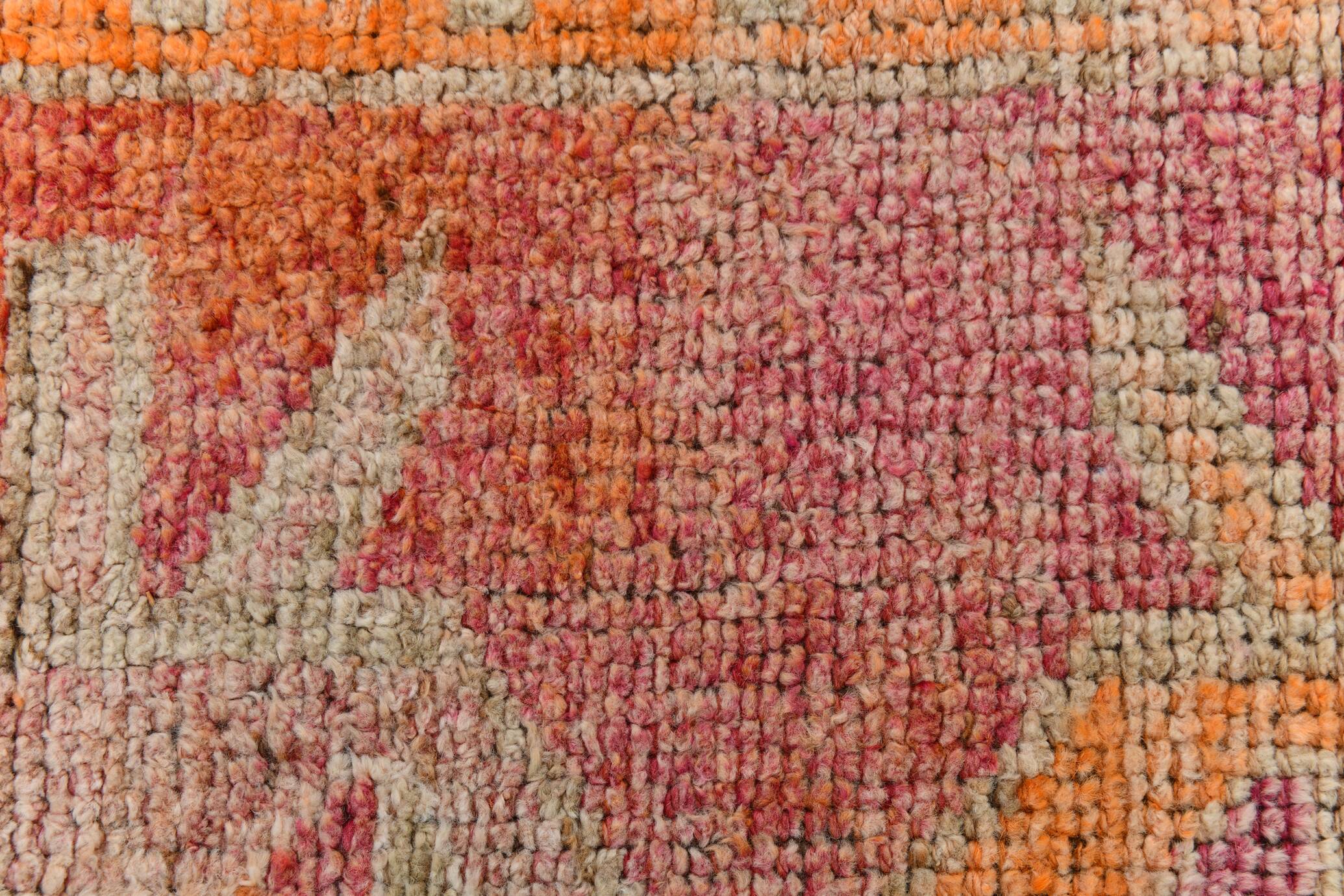 3x10 Turkish Red & Orange Vintage Runner Rug, 90x295Cm