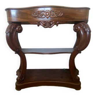 Baroque wooden carved console