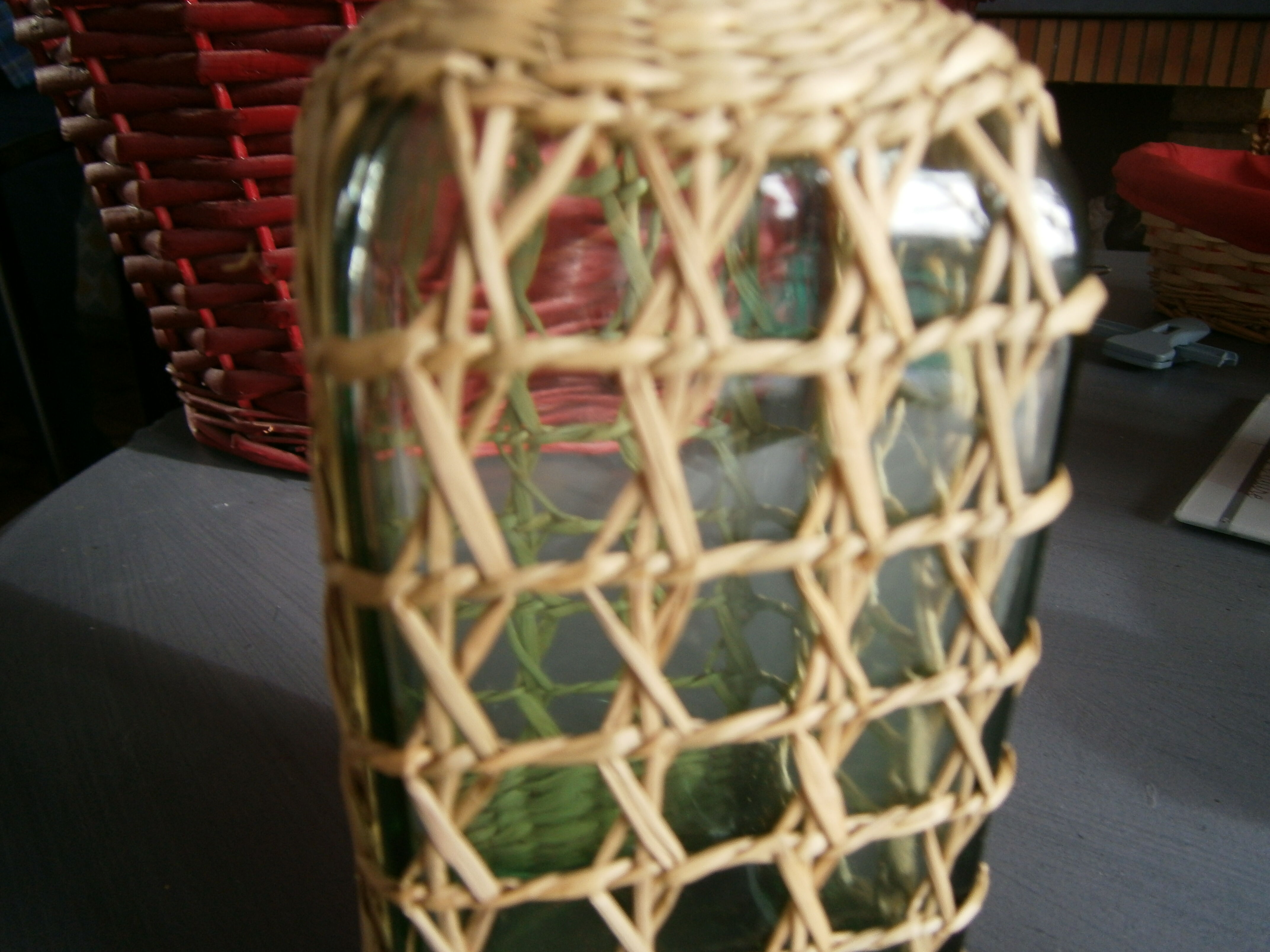 Wicker carafe