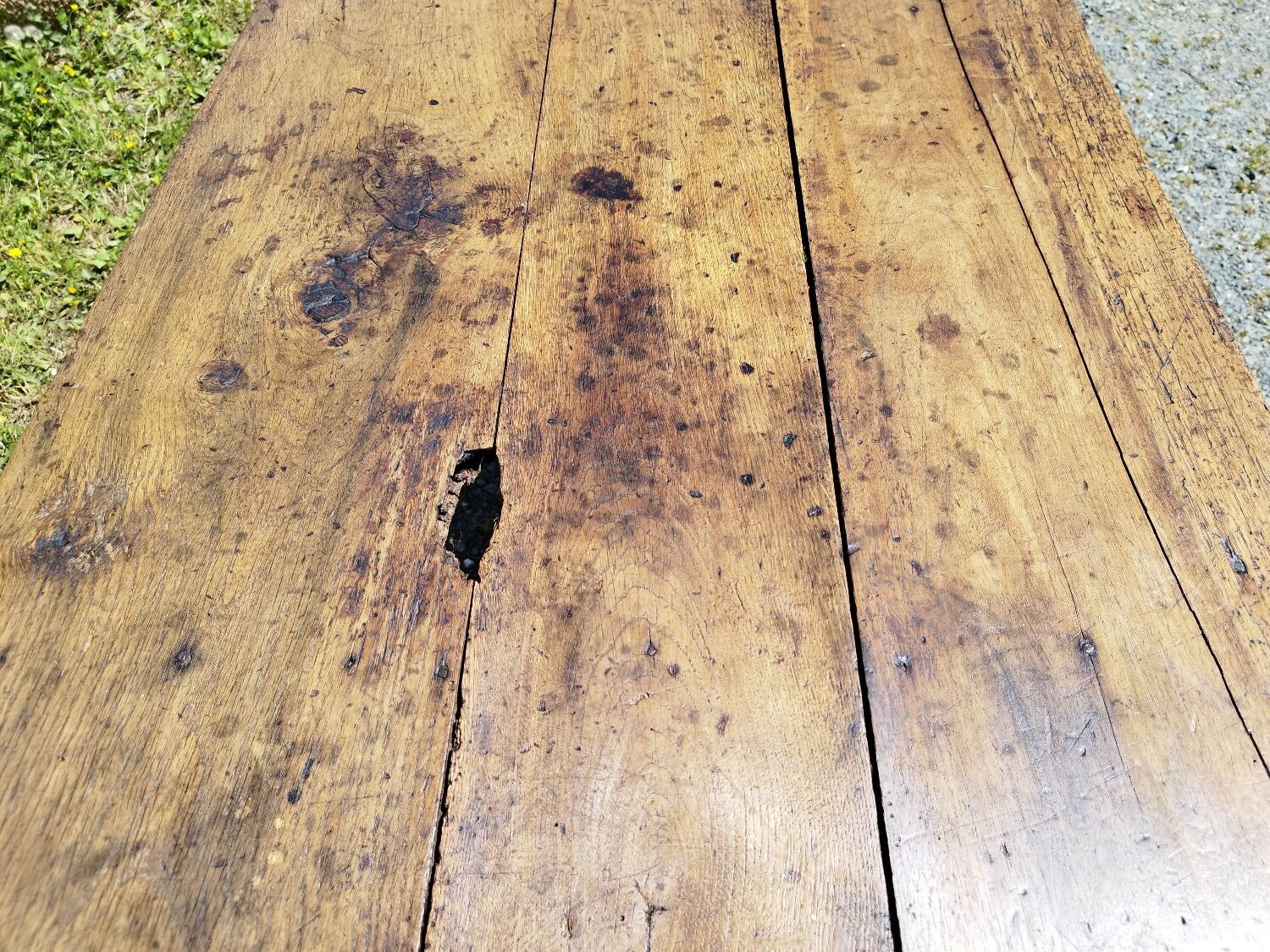Large rustic farmhouse table bobbin legs
