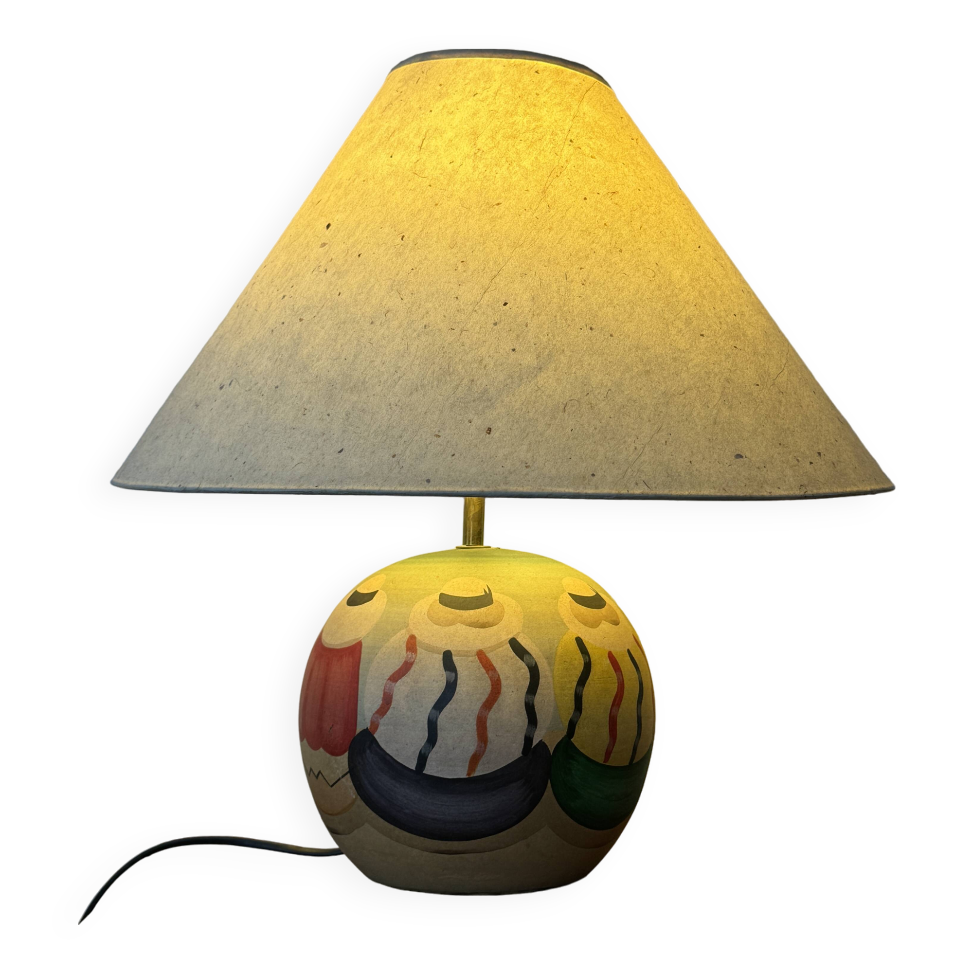 Vintage wooden bedside lamp