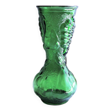 Large green glass vase from vintage Empoli Italy