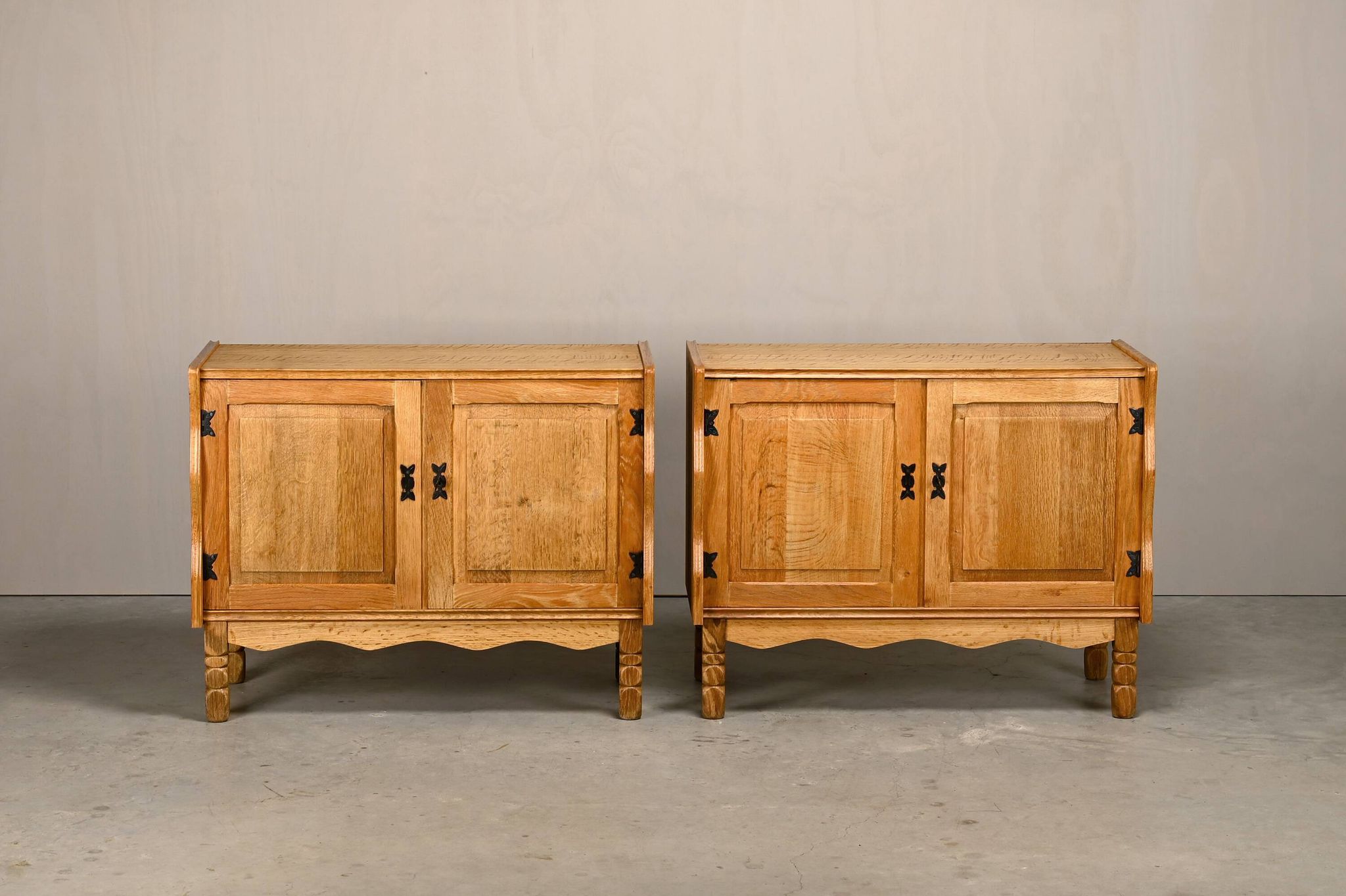 Danish Mid-Century Henning Kjærnulf Oak Bedside Cabinets or Sideboards