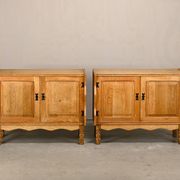 Danish Mid-Century Henning Kjærnulf Oak Bedside Cabinets or Sideboards