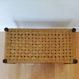 Wooden bench seated in rope 1950