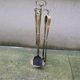 Old Brass Fireplace Servant - 3 Tools