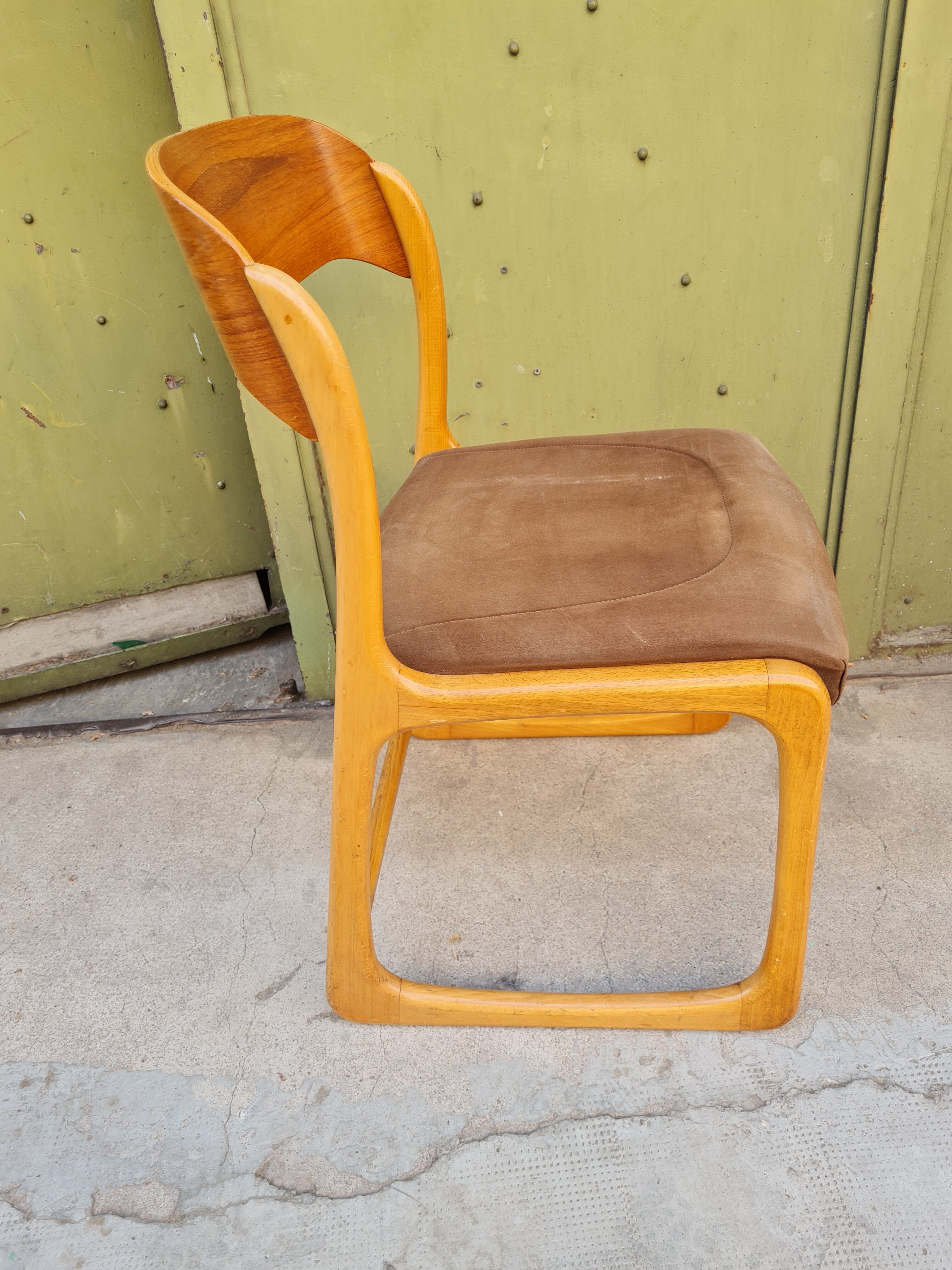 6 chaises traineau Baumann