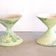Pair of Eternit planters Diabolo design Anton Bee assisté de Guhl, Eternit