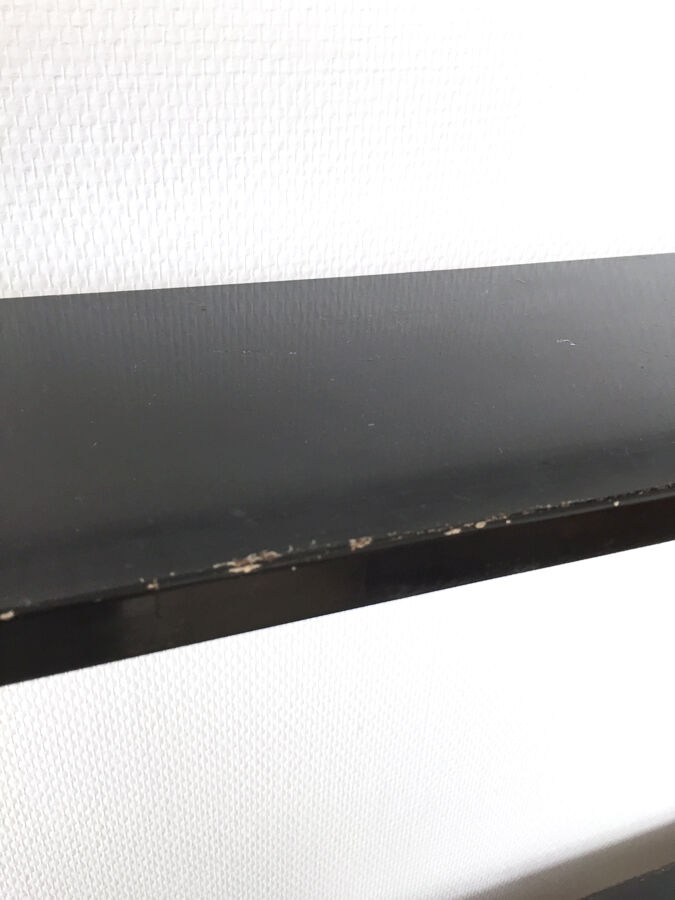 Black metal wall shelf, 1960