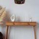 Vintage Solid Oak Console Table – Spindle Legs & 2 Drawers