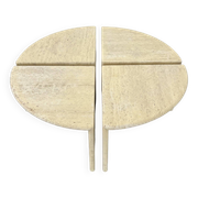 Tables Basses ou d'Appoint en Travertin, Italie, 1970s, Set de 4
