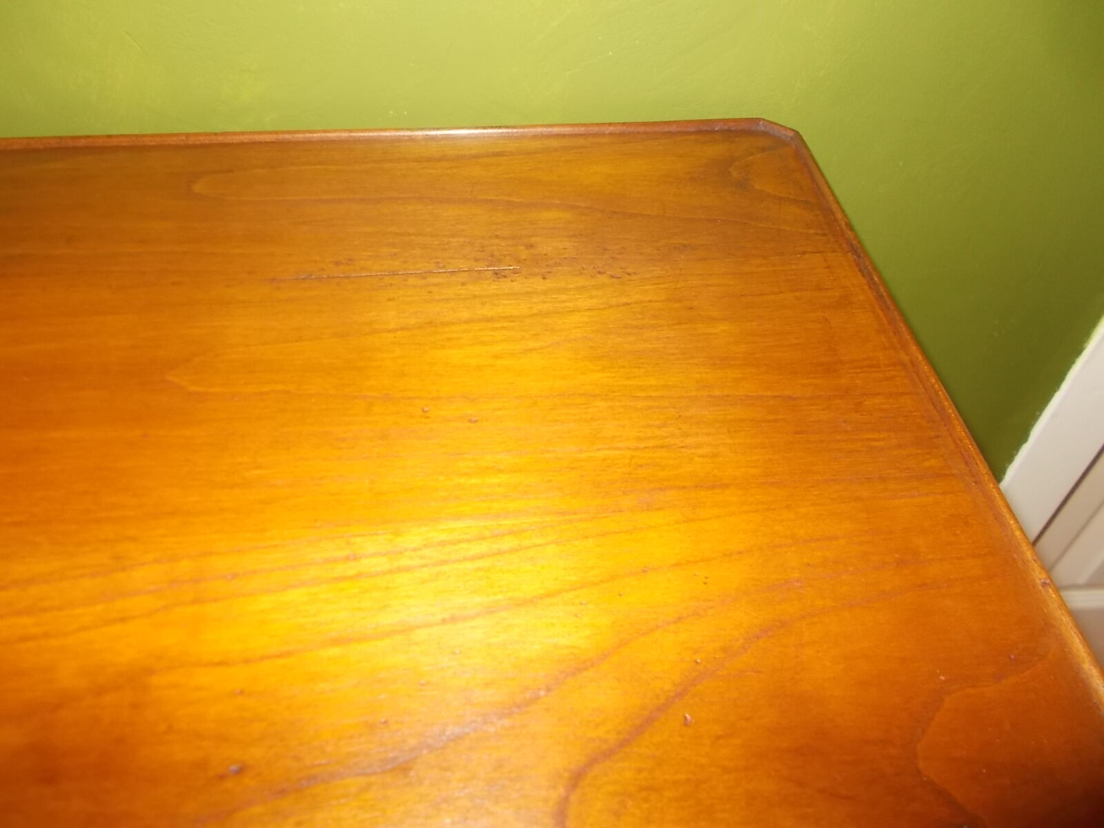 Cherry wood console side table