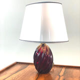 Murano red glass lamp for Venini