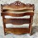 19th century English console – Solid mahogany and veneer – Sculptures