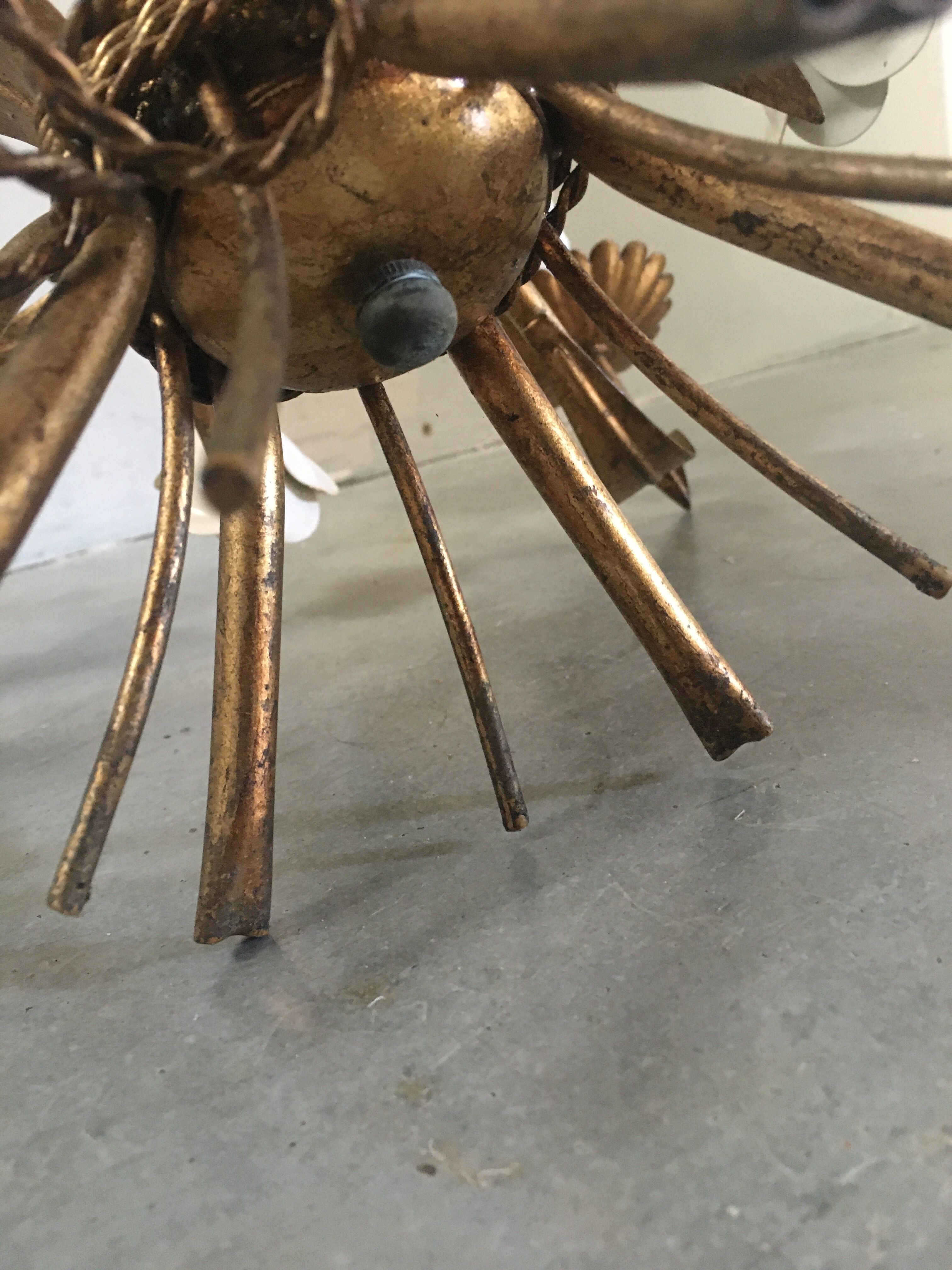 Flower wreath chandelier, 60s