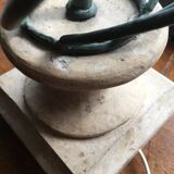 Lampe pierre et métal