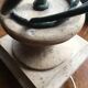 Stone and metal lamp