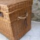 Wicker rattan trunk lined