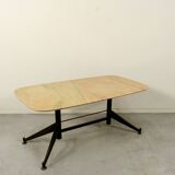 Midcentury Italian Steel And Marble Coffee Table.