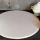 Set of seven covered pots and tray old white slurry nineteenth