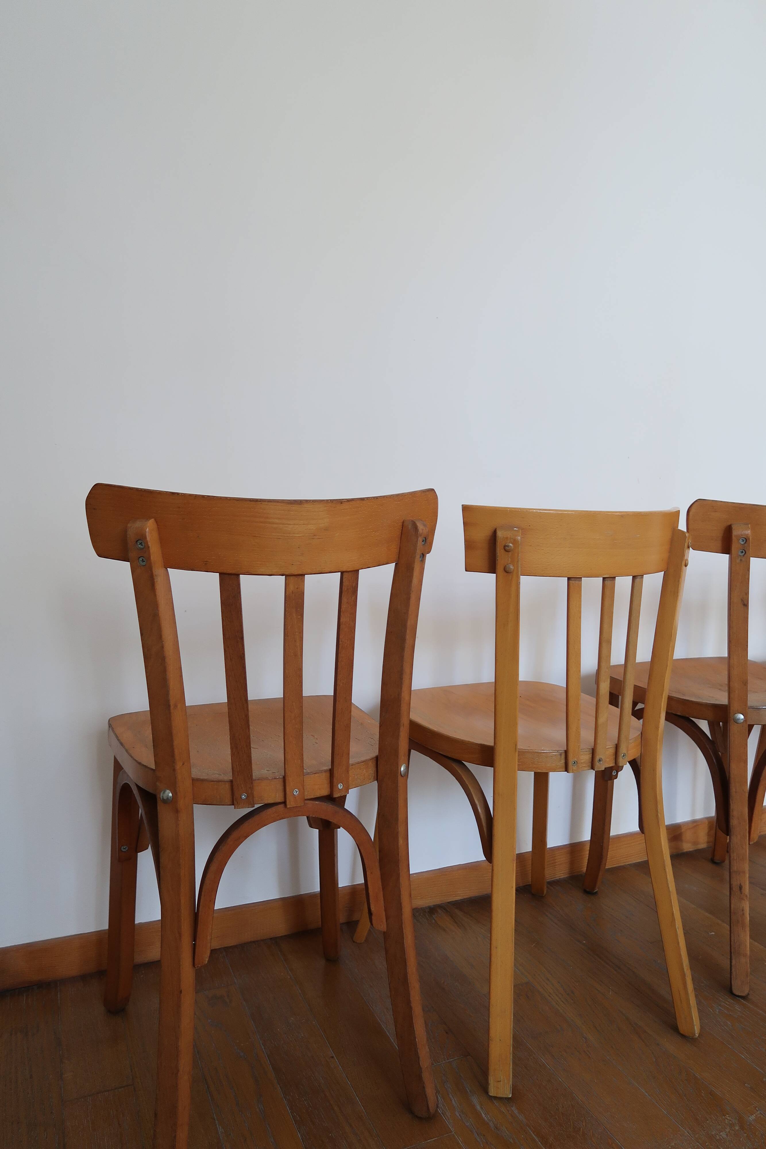 4 vintage bistro chairs