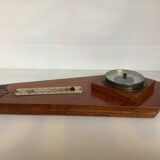 Art deco geometric barometer and thermometer