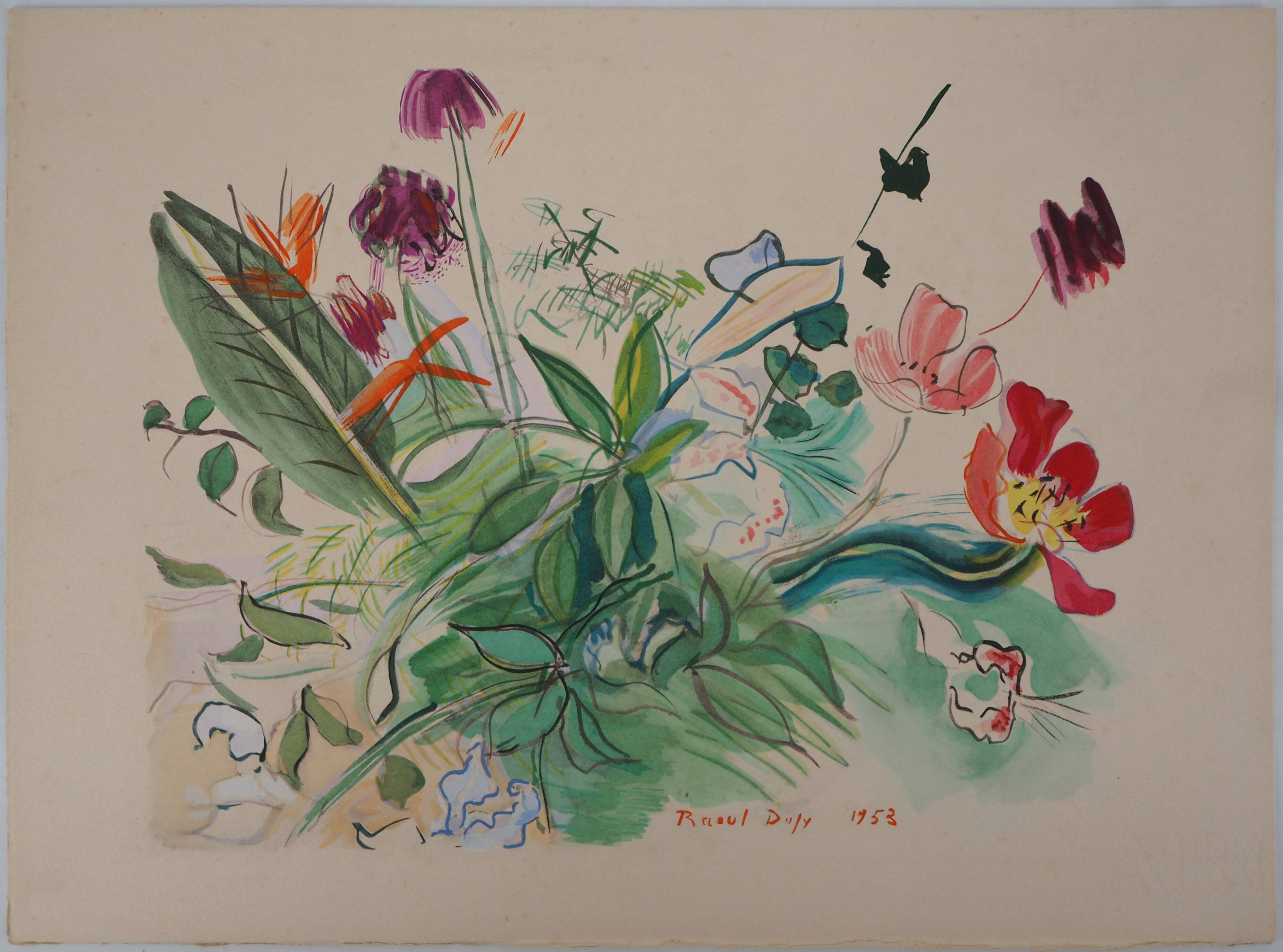 Raoul DUFY: Little wild flowers, Signed lithograph