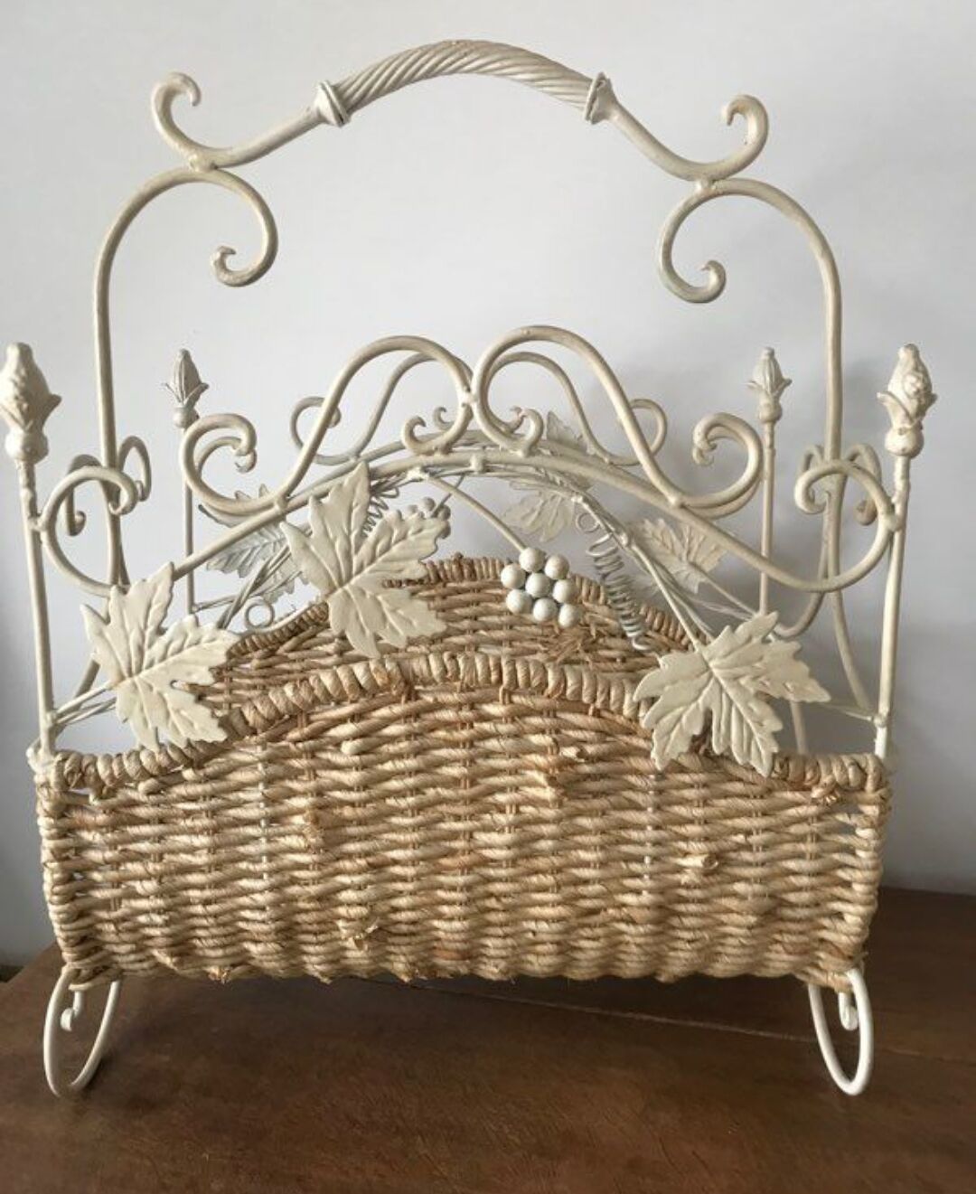 Wrought iron magazine rack