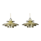 Rare paire de lampes design danoises dorées - Jeka Metaltryk modèle 1017 - très bon état.
