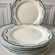 Set of 8 flat plates Terre de Fer Salins model Vincennes mid-nineteenth