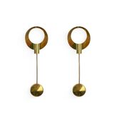 Pair of Scandinavian brass wall candlesticks by Arthur Pe, Kolbäck, Sweden