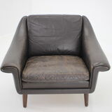 1960s Aage Christiansen ''Matador" leather danish armchair