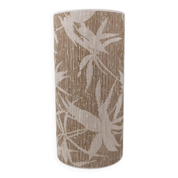 Vintage lampshade with palm leaf pattern.