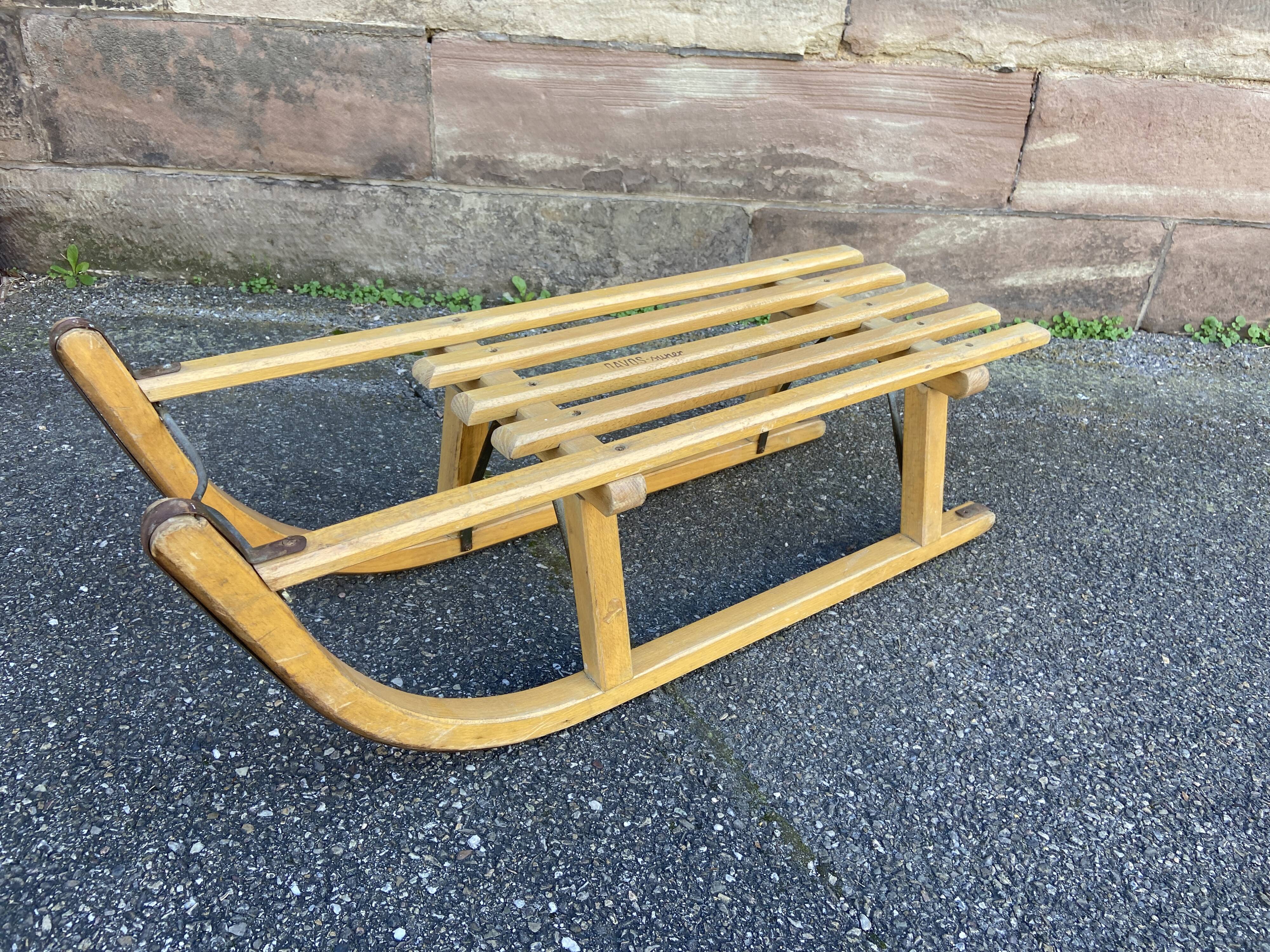 Luge traîneau ancien Davos