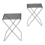 Set of 2 Folding Stools by De Marco & Rebolini for Robots, Italy, 1970s