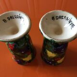 Pair of masagrans signed A Dressinval