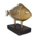 Bronze fish on pedestal India