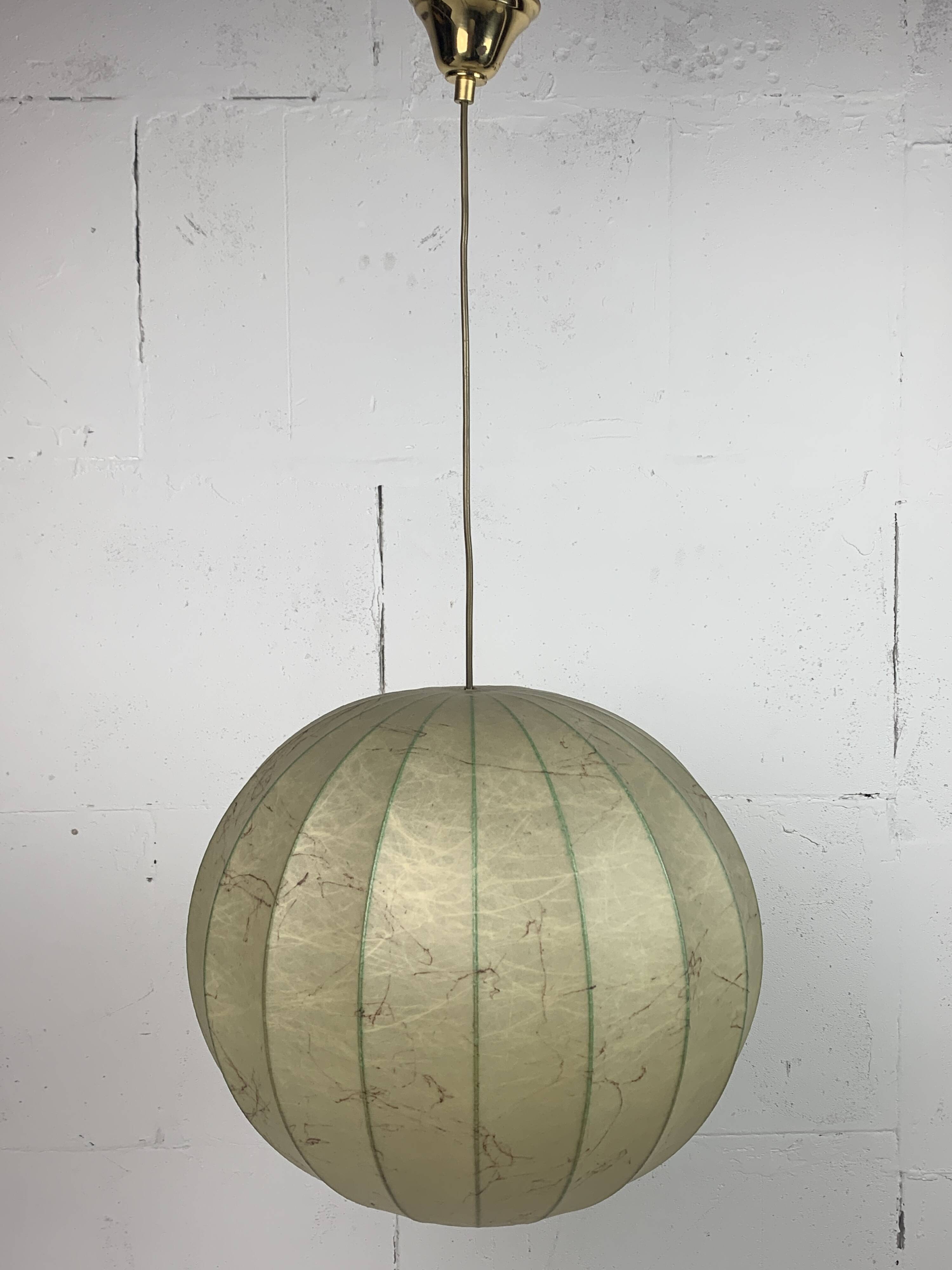 Mid-Century Space Age Cocoon Hanging Pendant Lamp in the style of Achille Castiglioni, 1960s