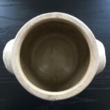 Beige stoneware cache pot