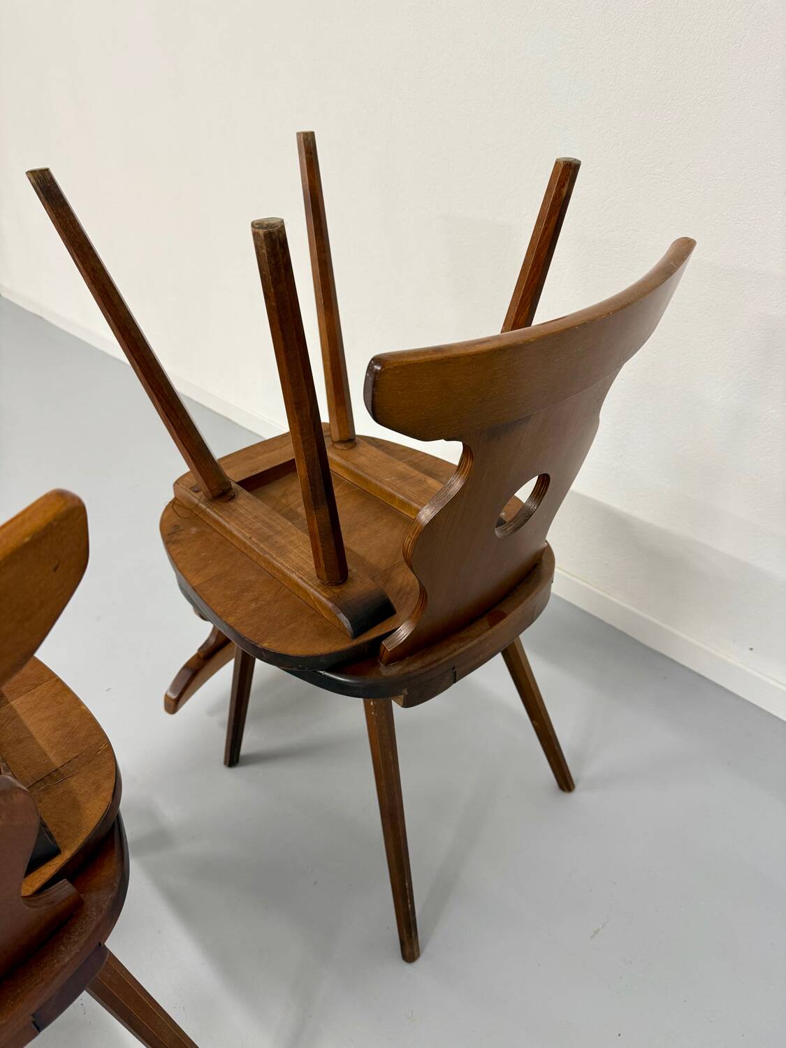 6 vintage 60s bistro-look dining chairs