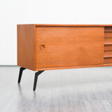 Vintage teak row, 160cm, restored