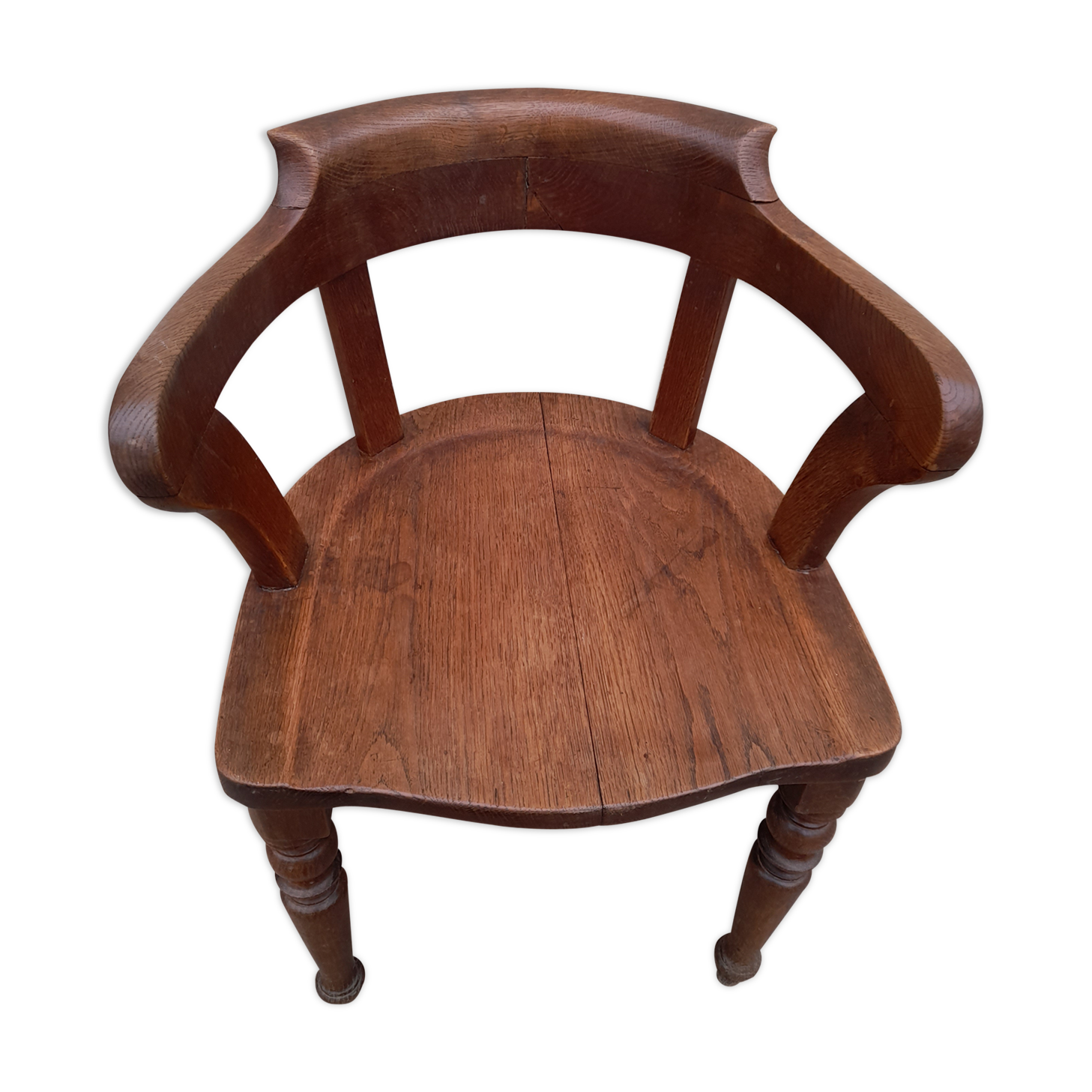 Louis Philippe oak desk chair 1900