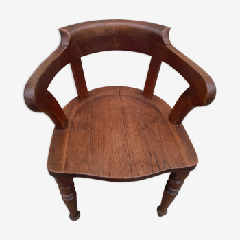 Louis Philippe oak desk chair 1900
