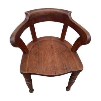 Fauteuil du bureau Louis Philippe 1900 en chêne