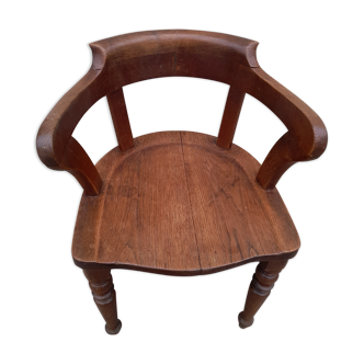 Louis Philippe oak desk chair 1900