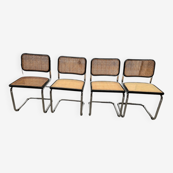 Série de 4 chaises cesca B32 par Marcel Breuer