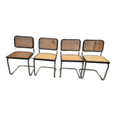 Serie of 4 Cesca B32 chairs by Marcel Breuer