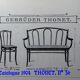 2 Thonet No. 56 chairs from 1900, caned, blond walnut stain